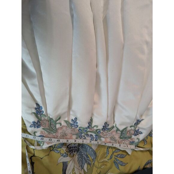 Tiffany Designs Women’s Size 4 White Ivory Floral Prom Maxi Dress Gown Two Piece - Picture 7 of 8